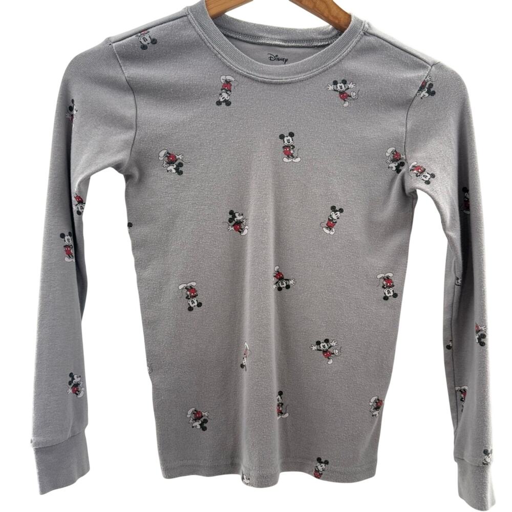 Disney X Janie and Jack Kid’s Mickey Mouse Pajama Set 100% Cotton Gray Size 10 - Picture 2 of 7